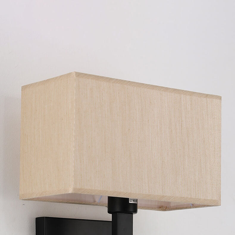 Solid Color Rectangular Iron 2-Light Wall Lamp