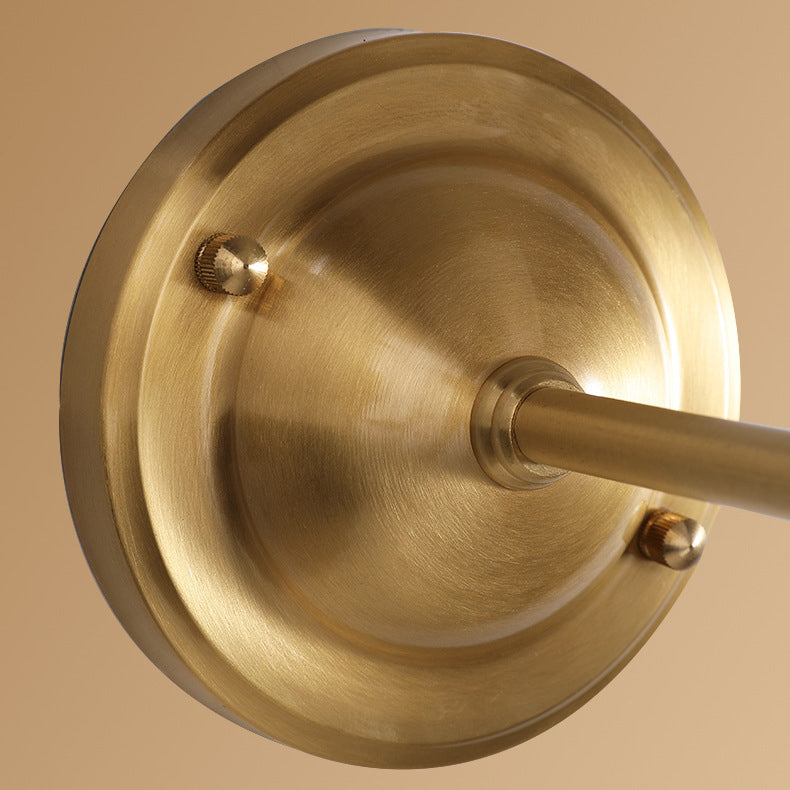 Fabric Copper Bedroom Wall Lamp
