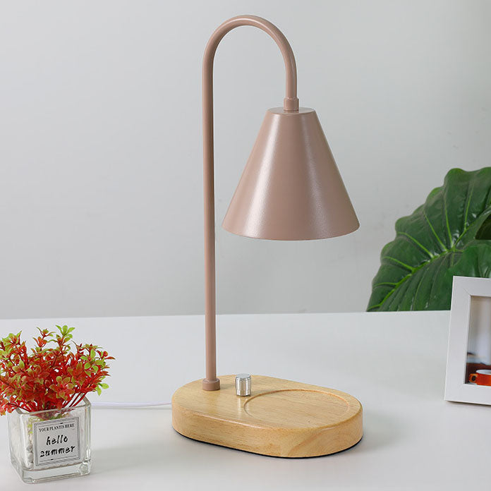 Hardware Cone Wood Dimming Table Lamp