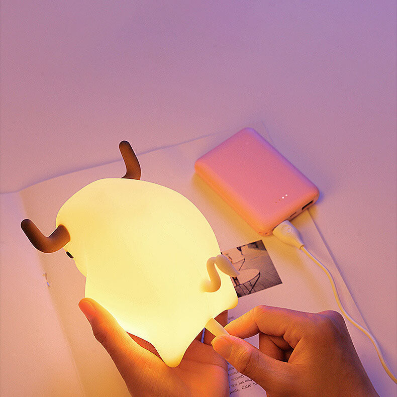 Animal Cow Silicone Timer Table Lamp