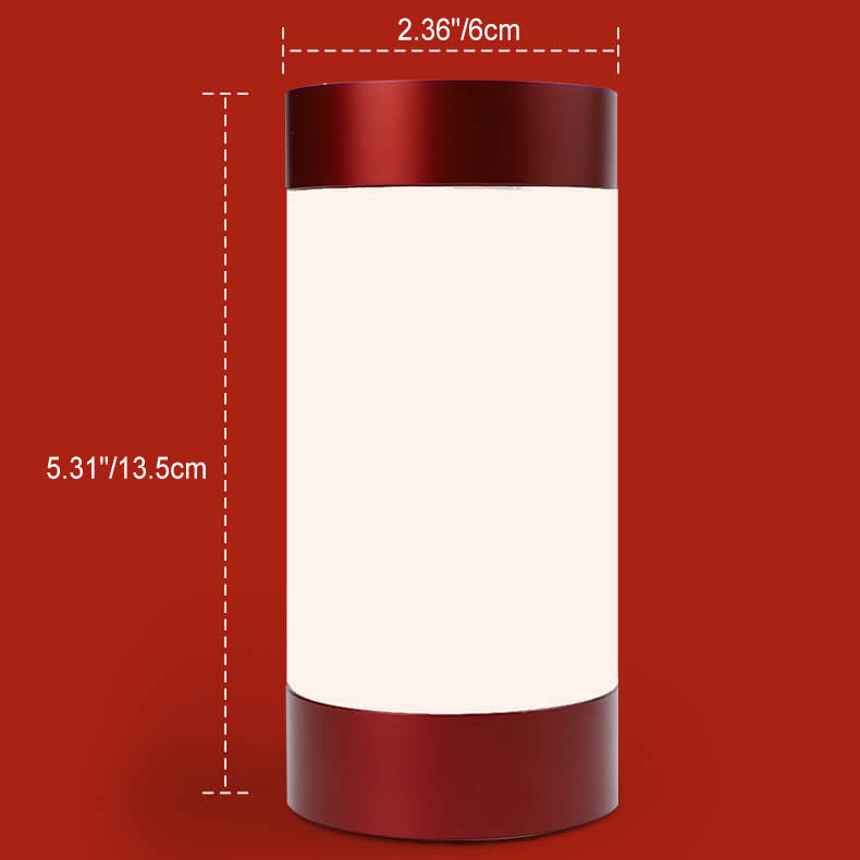 Cylindrical Aluminum Acrylic Table Lamp