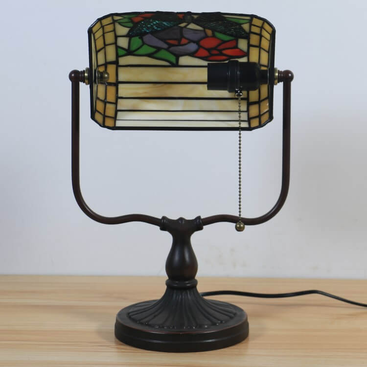 Floral Butterfly Stained Glass Table Lamp