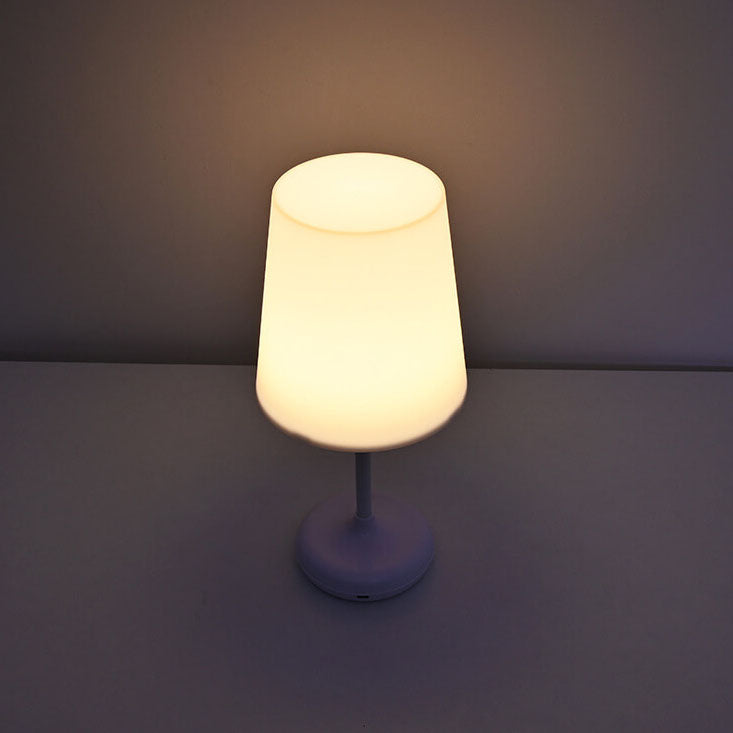 Pure White Mushroom Remote Table Lamp