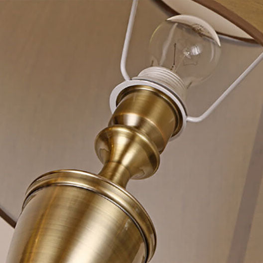 Fabric Cone Hardware Table Floor Lamp