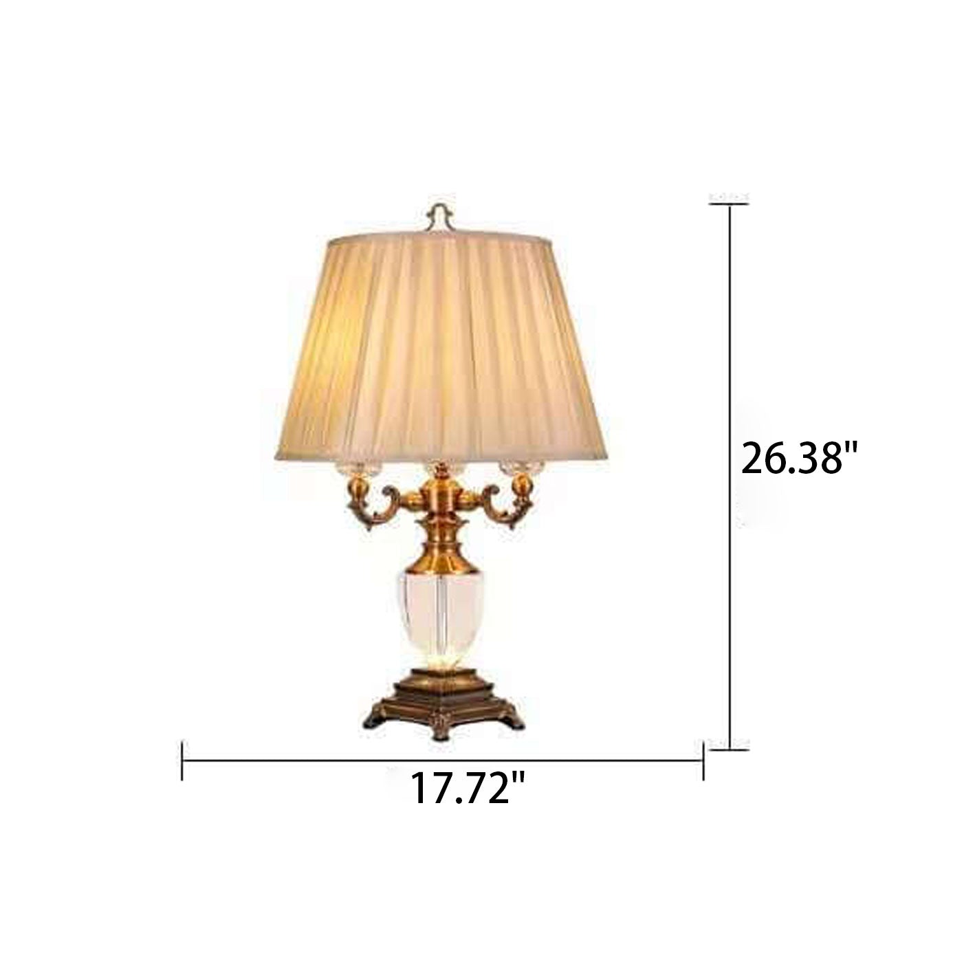 Zinc Alloy Crystal Table Lamp