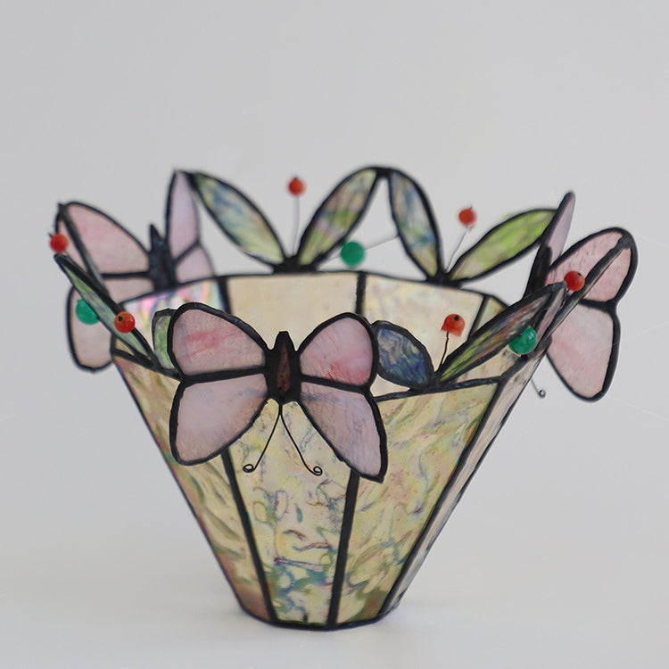Butterfly Prismatic Metal Glass Table Lamp