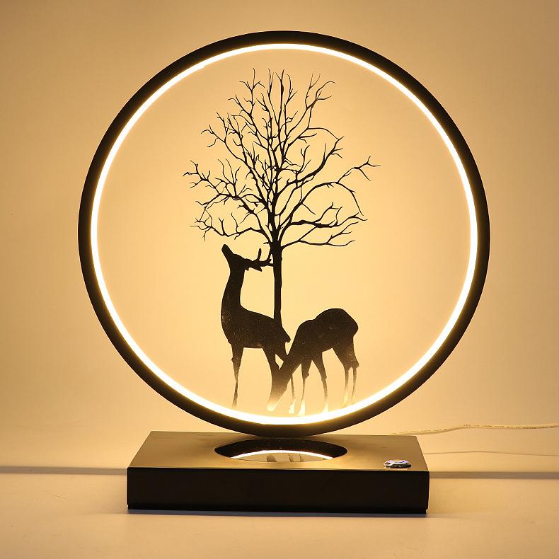 Decorative Tree Deer's Mobile Table Lamp
