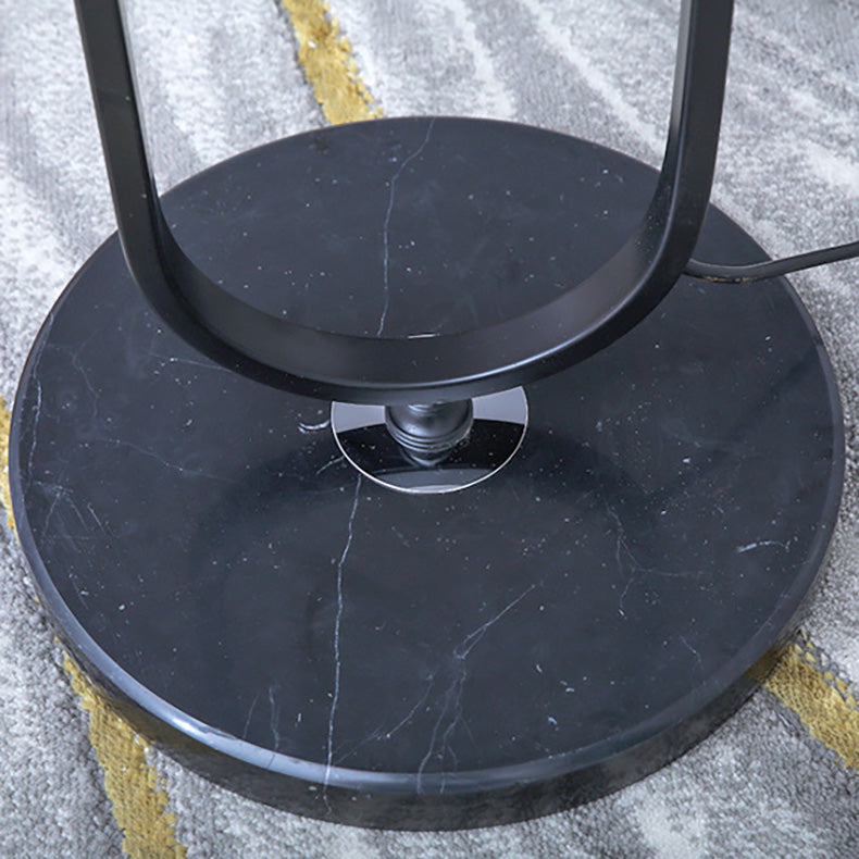 Arc Aluminum Strip Marble Floor Lamp