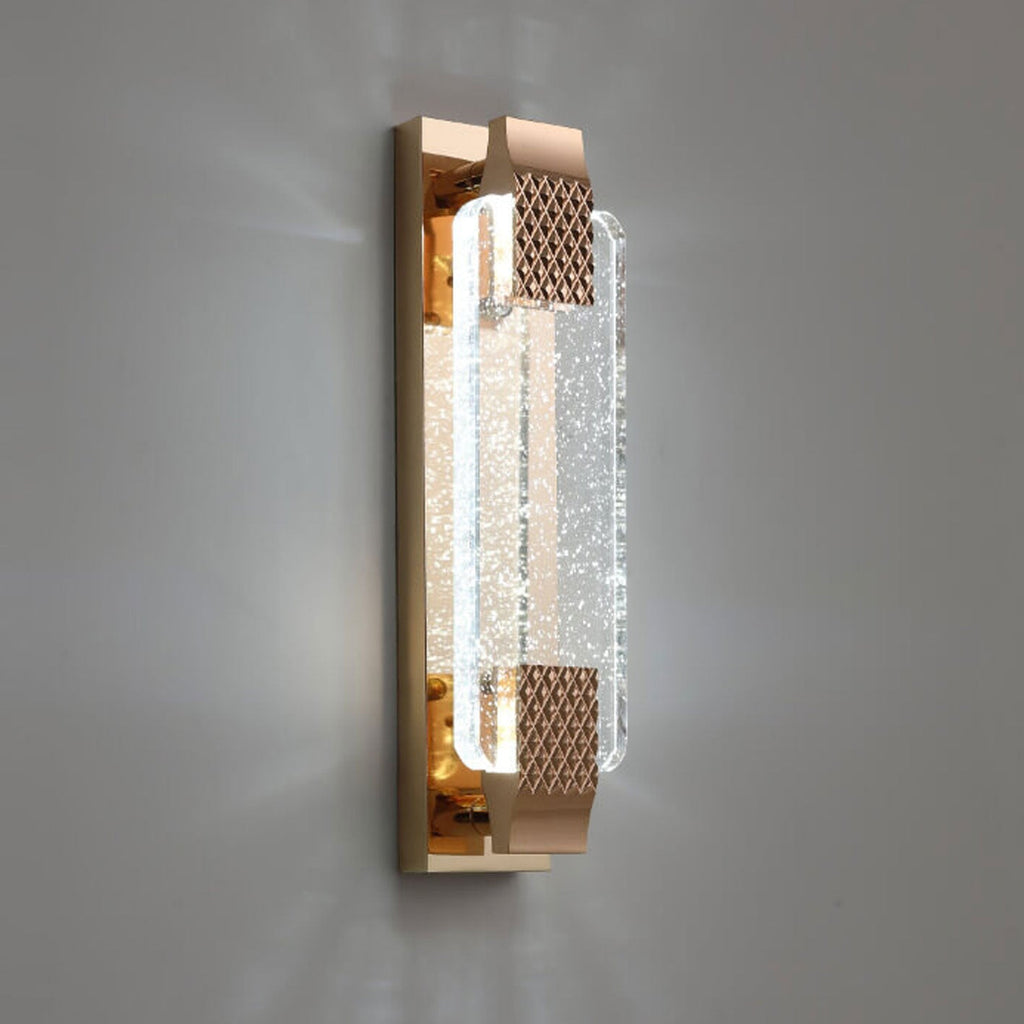 Rectangular Bubble Crystal Wall Lamp