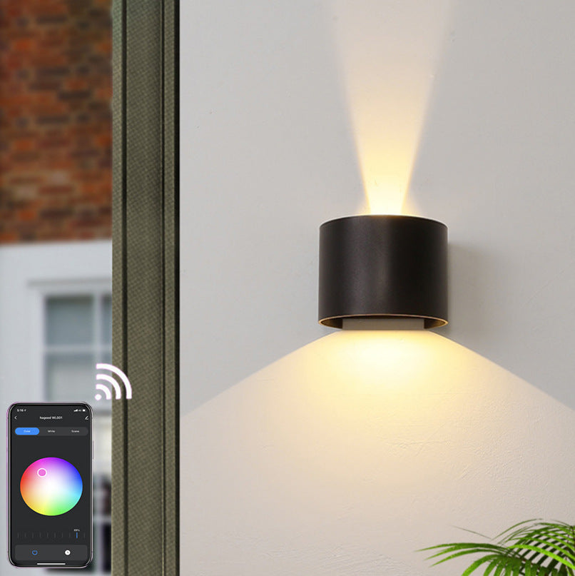 Intelligent Cylindrical APP Dimming Wall Lamp