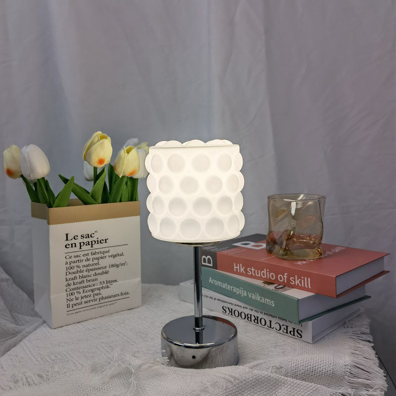 Glass Metal Reading Table Lamp