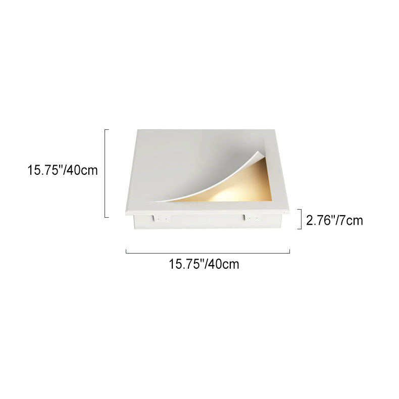 Square Flip Flop Recessed Wall Lamp