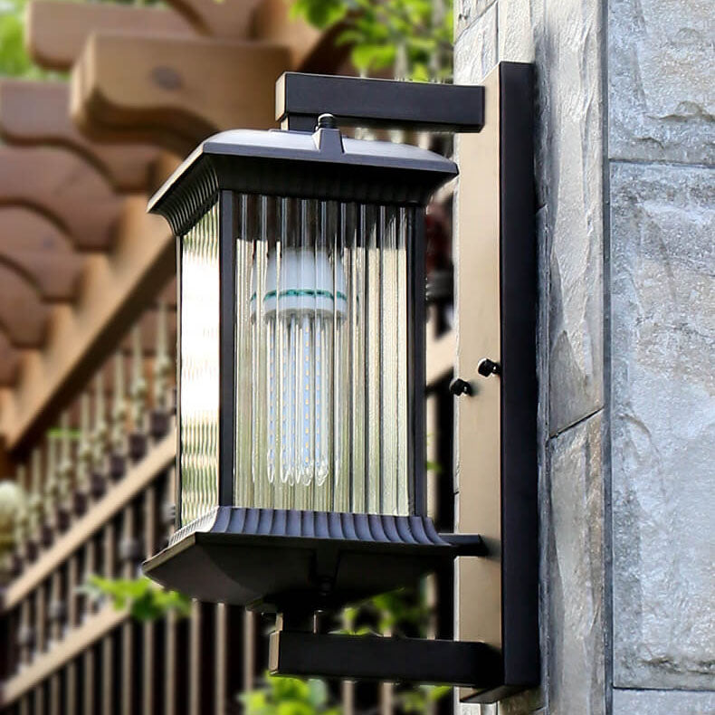 Square Aluminum Glass Outdoor Light