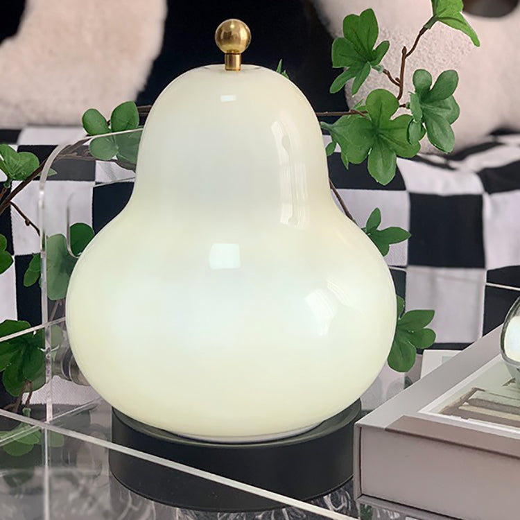 Gourd Glass Lampshade Night Table Lamp