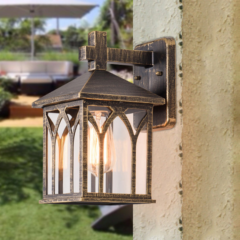 Aluminum Glass Cubic Garden Outdoor Light