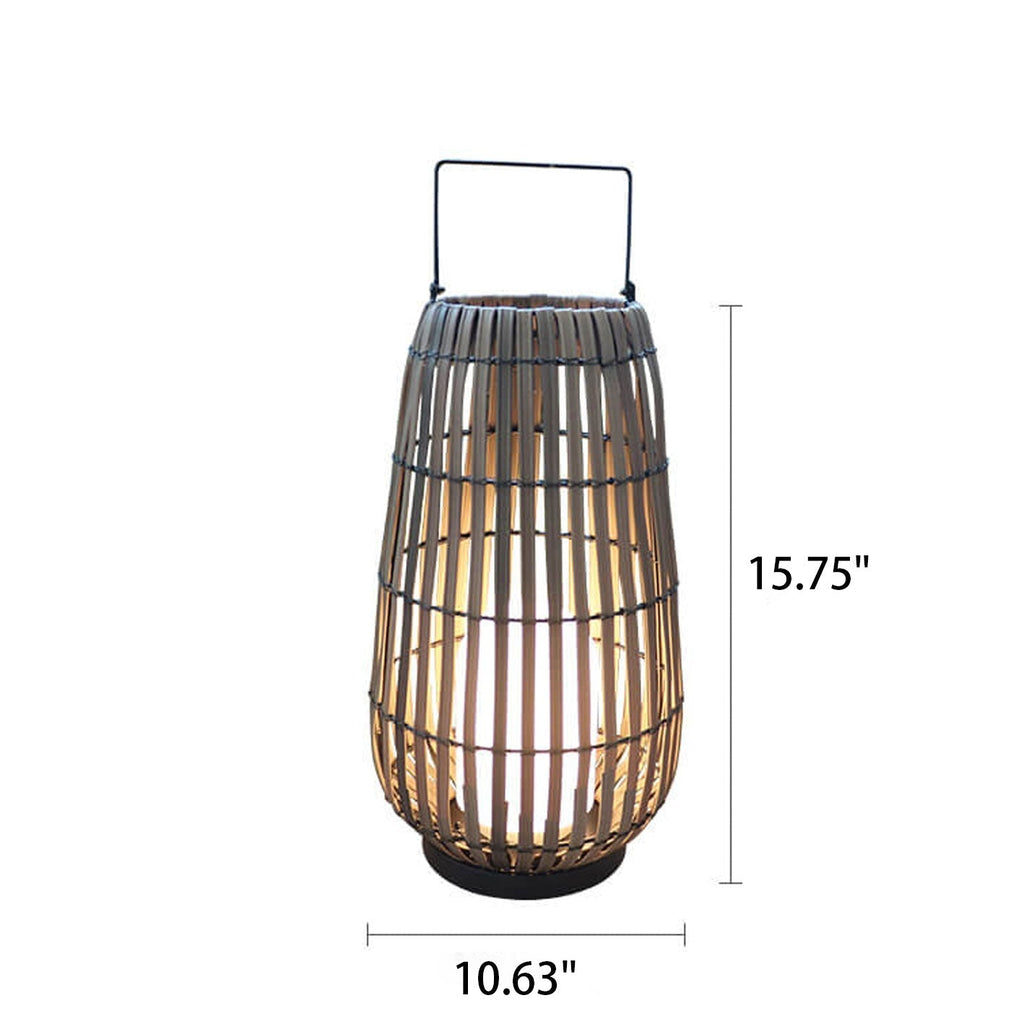 Modern Rattan Weaving Oval Floor Lamp