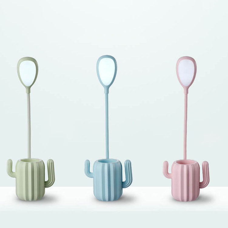 Children's Plastic Cactus Pencil Table Lamp