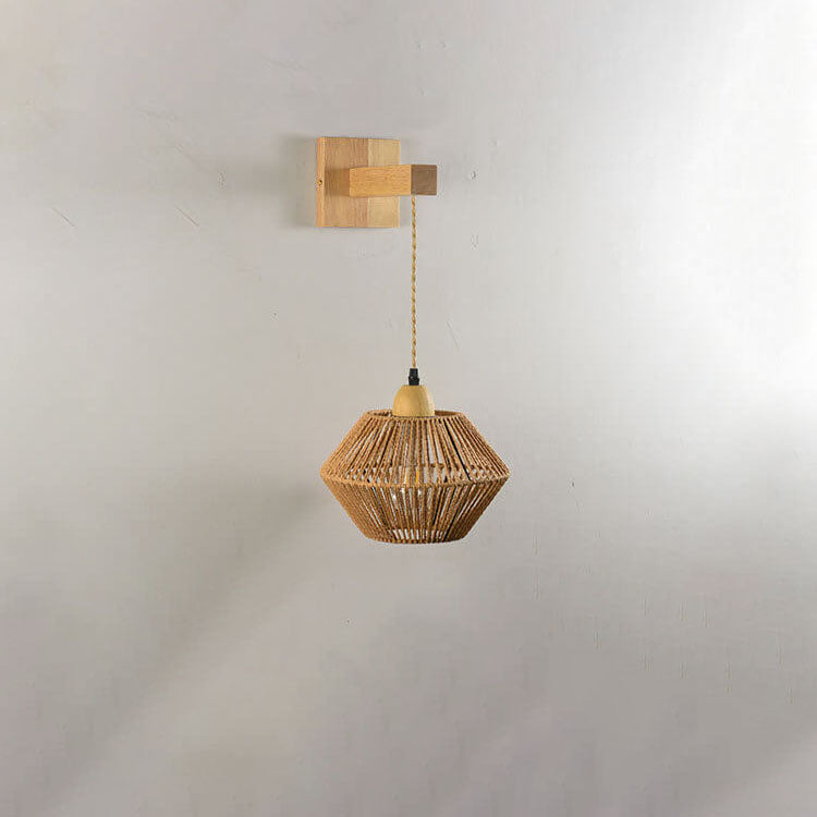 Rope Weaving Lantern Cage Wall Lamp