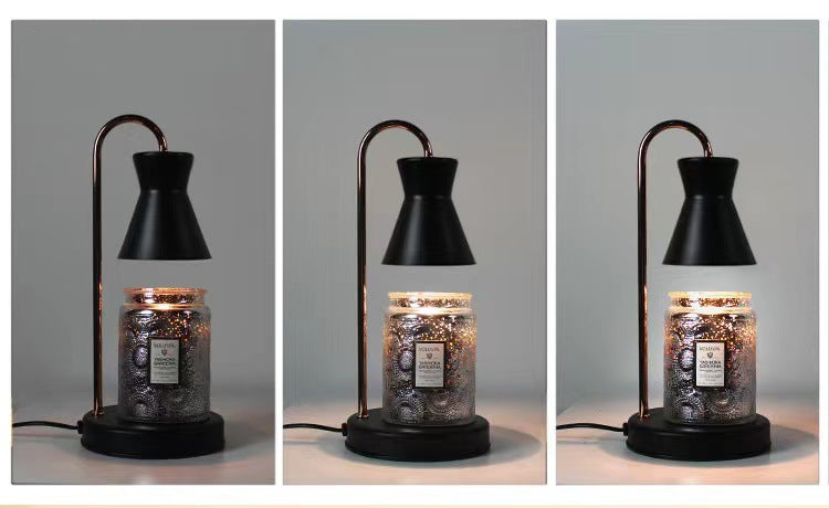 Metal Hourglass Lampstand Melting 2-Light Table Lamp