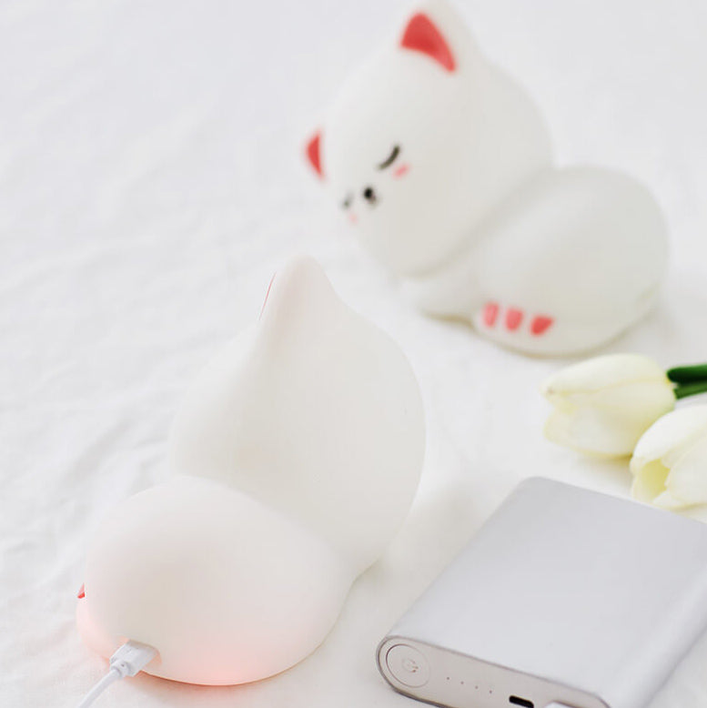 Cat Night Silicone Clapping Table Lamp