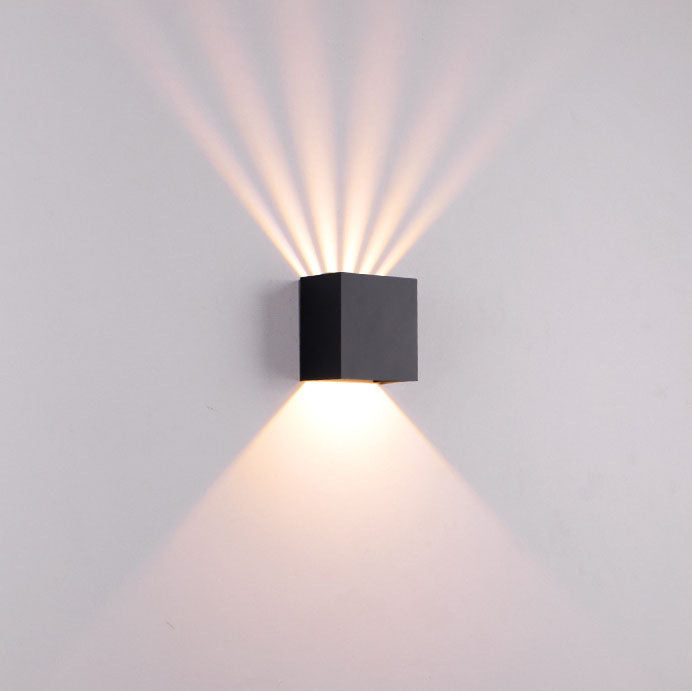 Solid Color Aluminum Square Outdoor Light