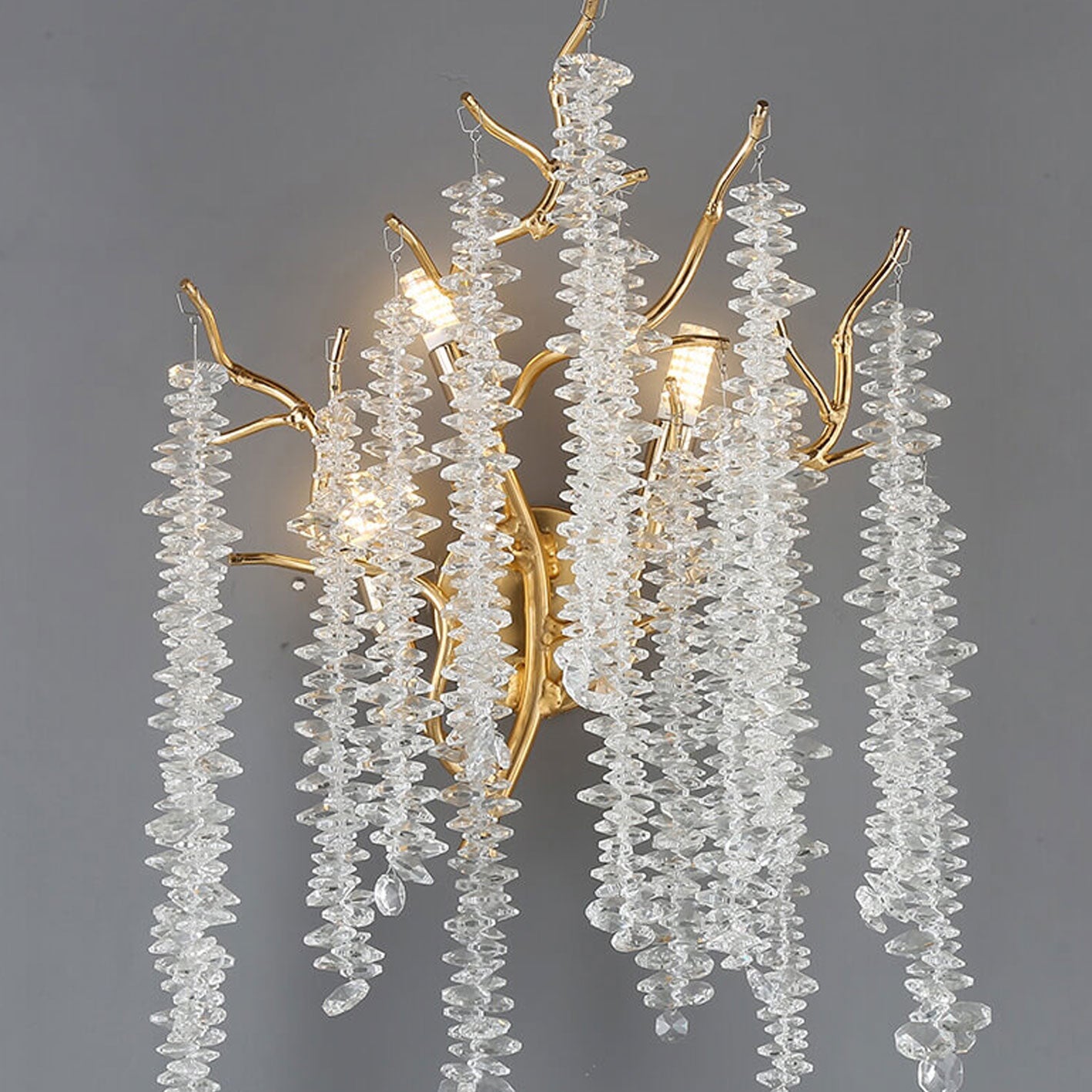 Tree Branch Crystal 3-Light Wall Lamp