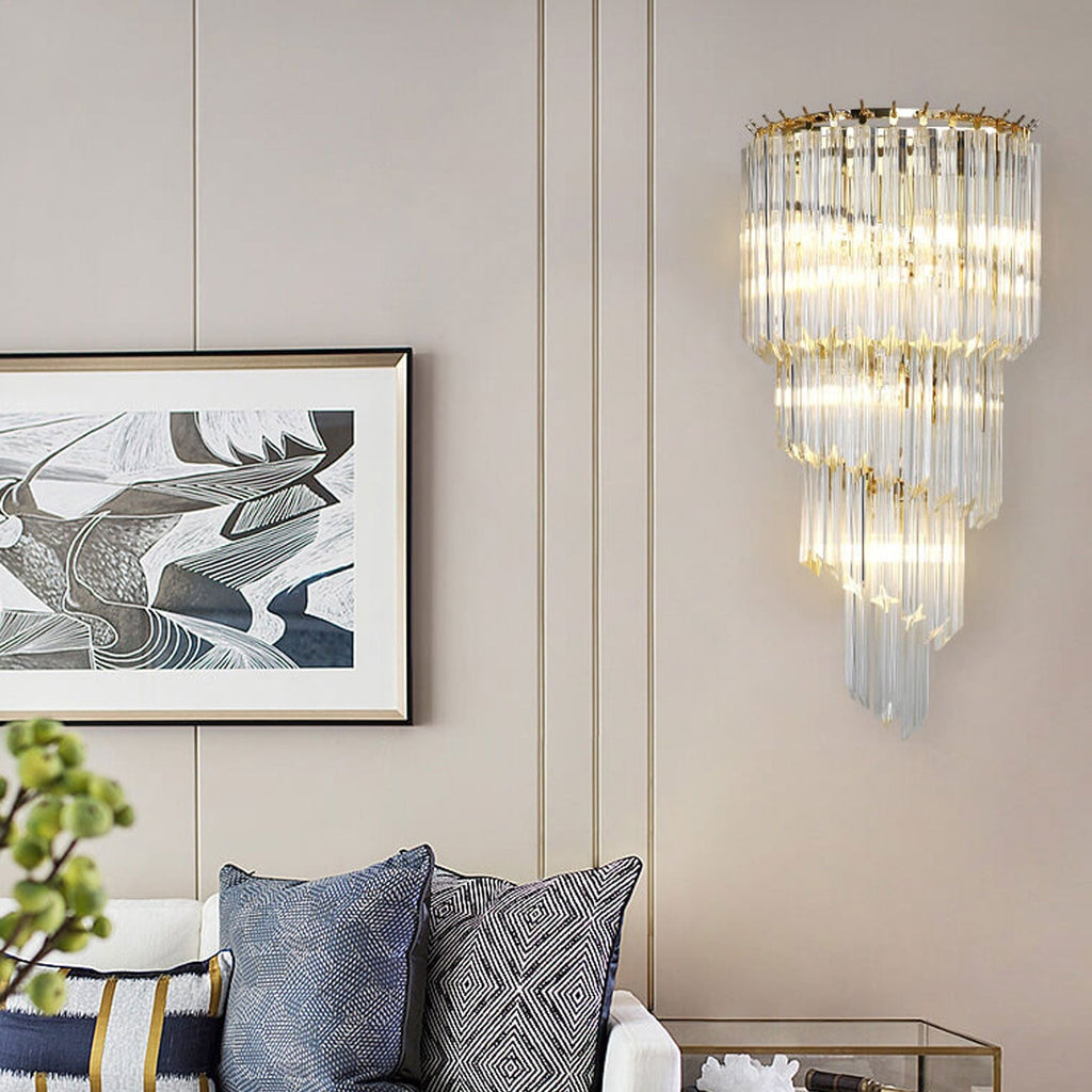 Crystal Four Layers 4-Light Wall Lamp