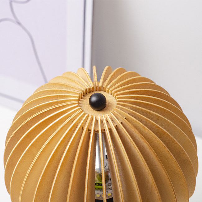 Zen Wood Dome Table Lamp