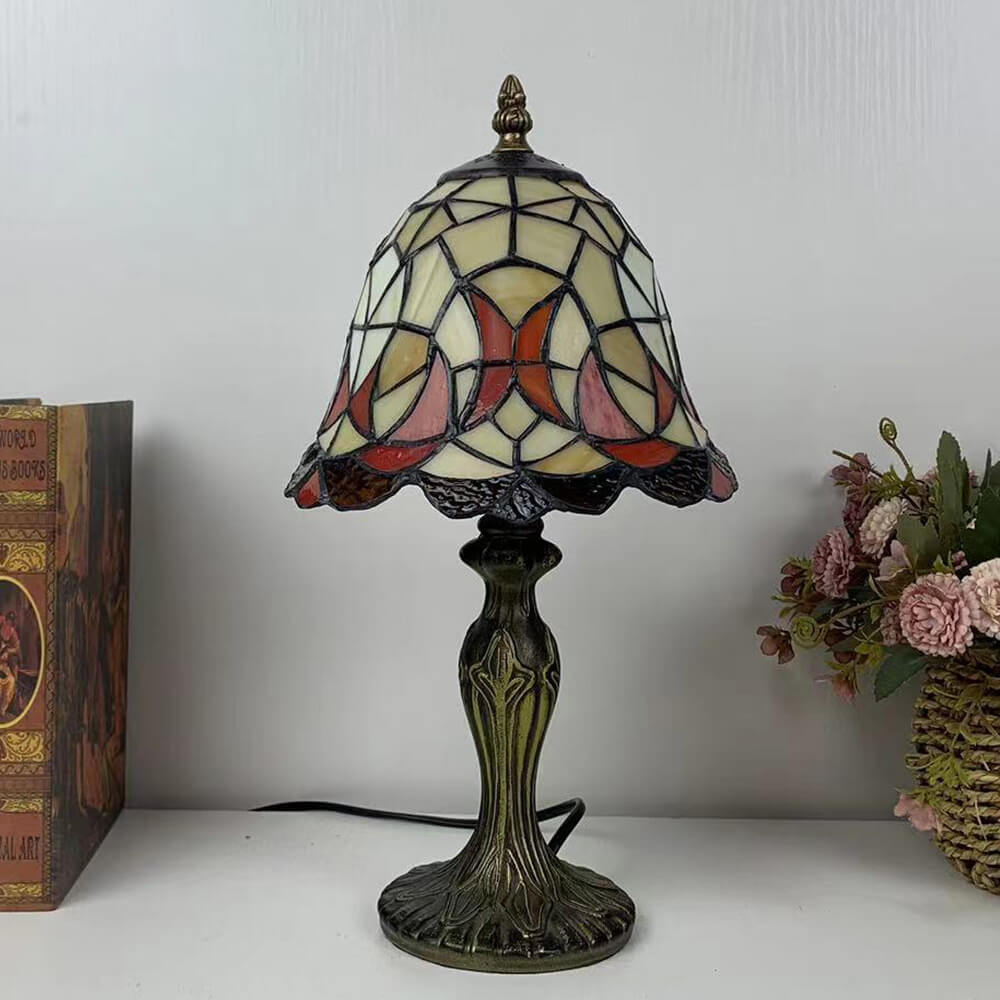 Flower Cup Alloy Stained Table Lamp