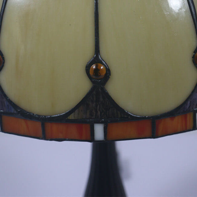 Stained Glass Mediterranean Dome Table Lamp