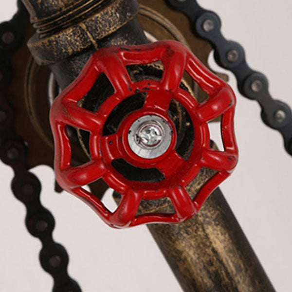 Iron Gear Plumbing Metal Table Lamp