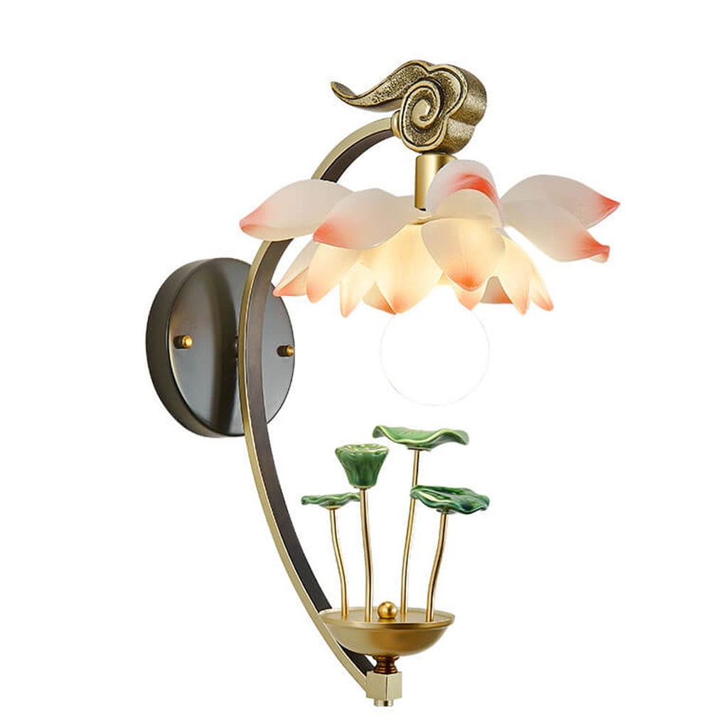 Lotus Ceramic Resin Wall Lamp