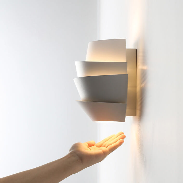 Layers Half Cylinder Iron 2-Light Wall Lamp