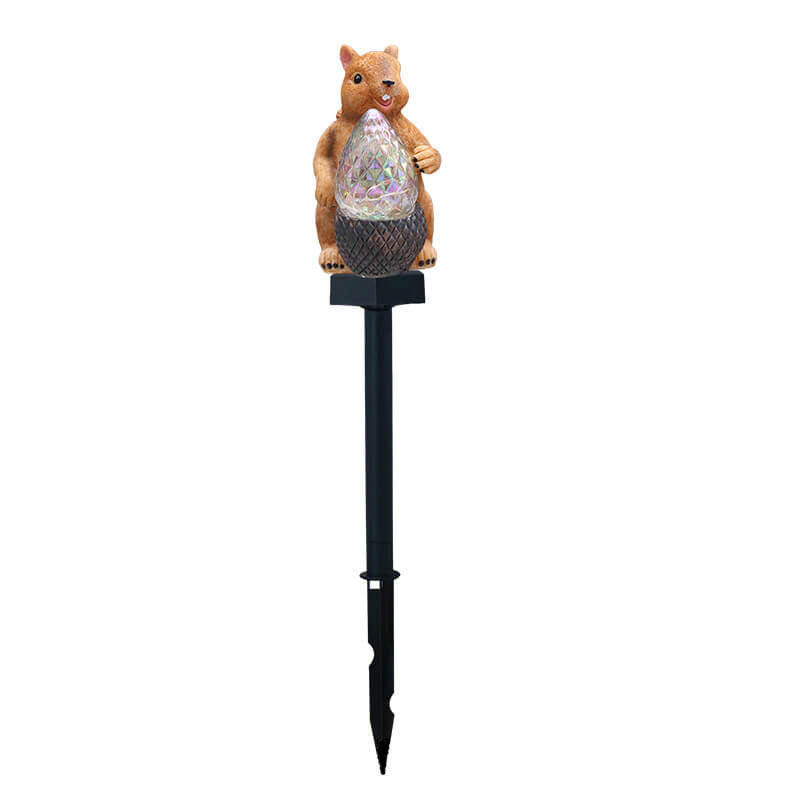 Resin Squirrel Solar Waterproof Outdoor Light
