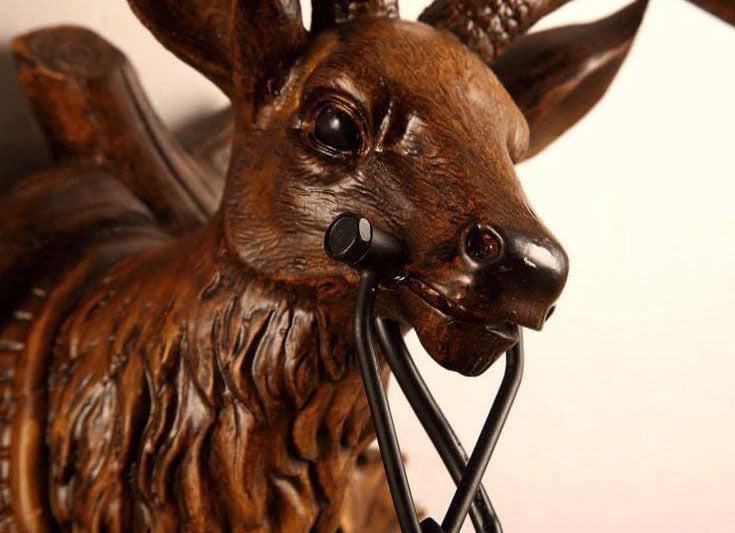 Deer Head Antlers Wall Lamp
