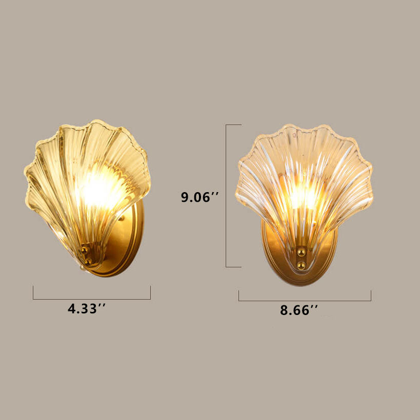 Glass Shell Wall Lamp