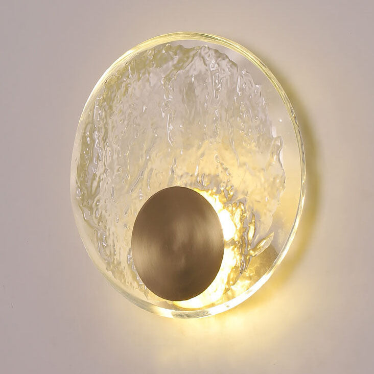 Ice Cracked Glass Copper Wall Lamp