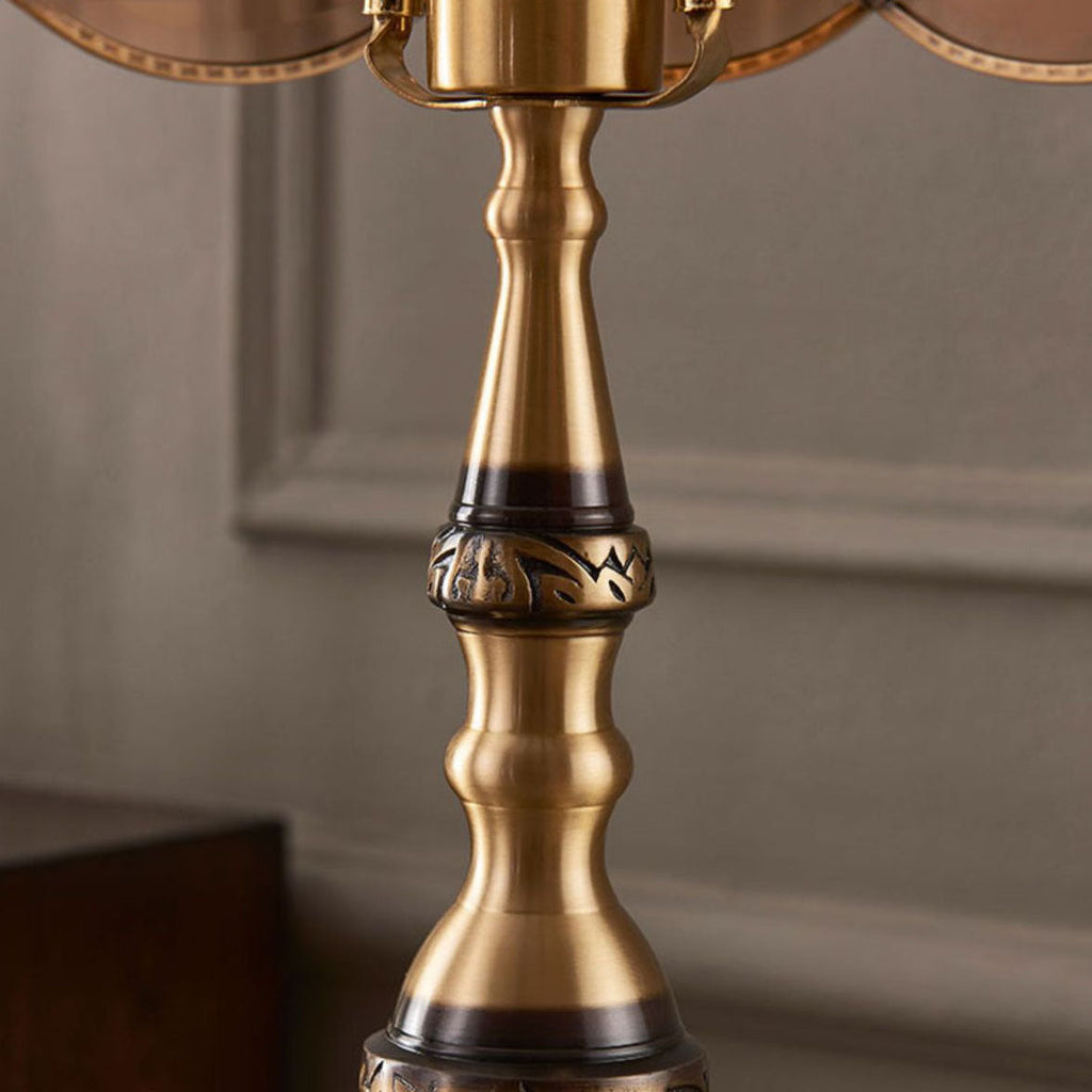 Copper Frosted Glass Dome Floor Lamp