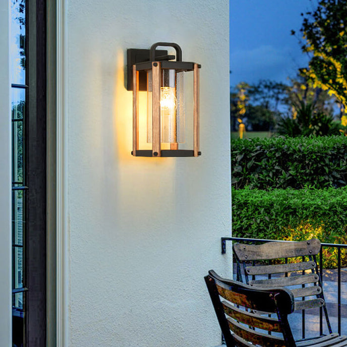 Rectangle Aluminum Iron Glass Outdoor Light