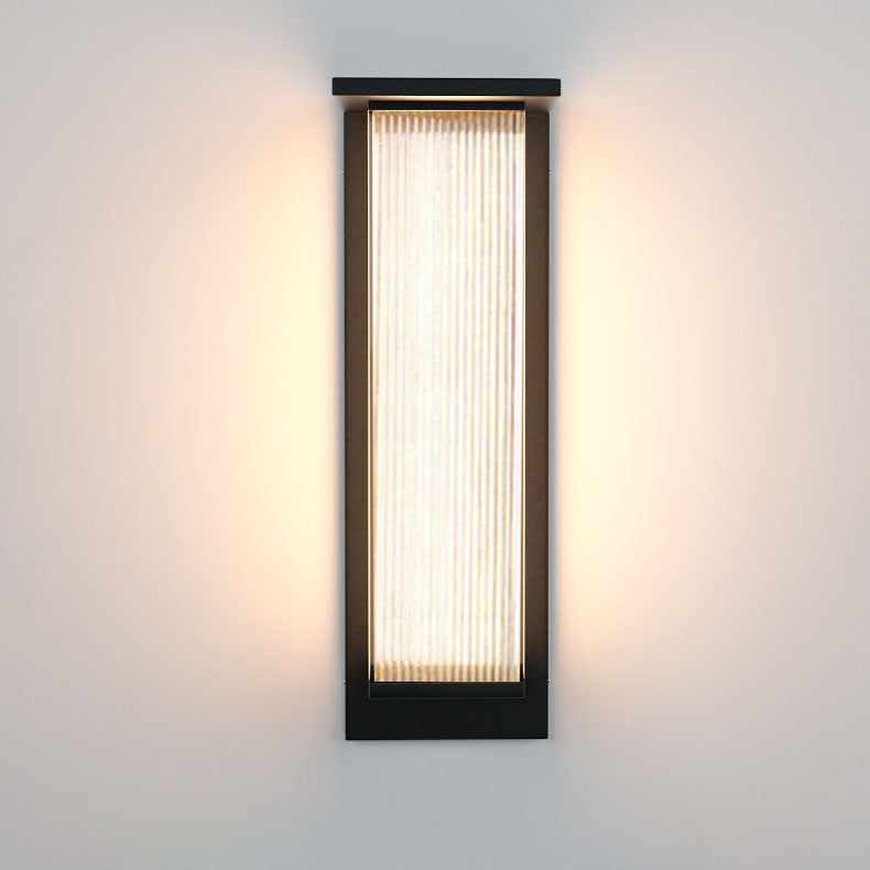 Rectangular Stainless Steel Acrylic Outdoor Light