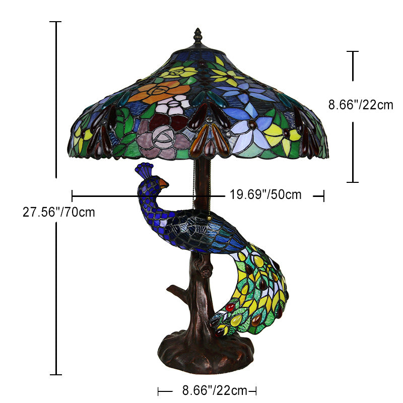Dome Resin Glass Living 4-Light Table Lamp