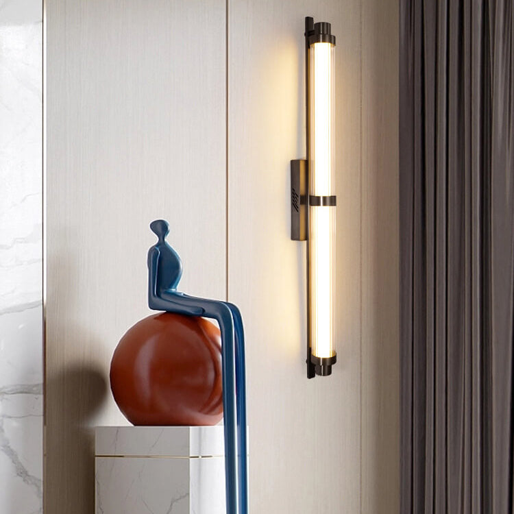 Cylindrical Stainless Steel Acrylic Wall Lamp