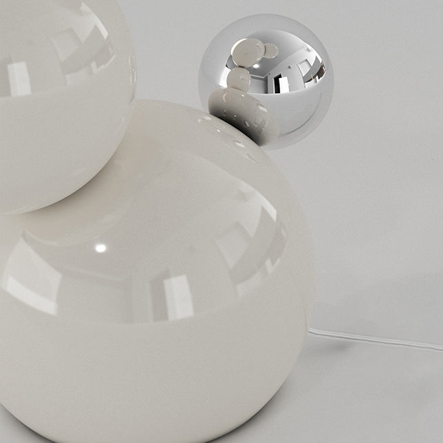 Cream Geometric Abstract Iron Table Lamp