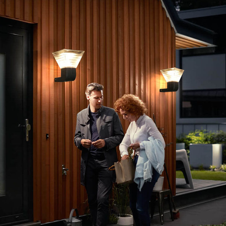 Square Black Aluminum Plastic Outdoor Light