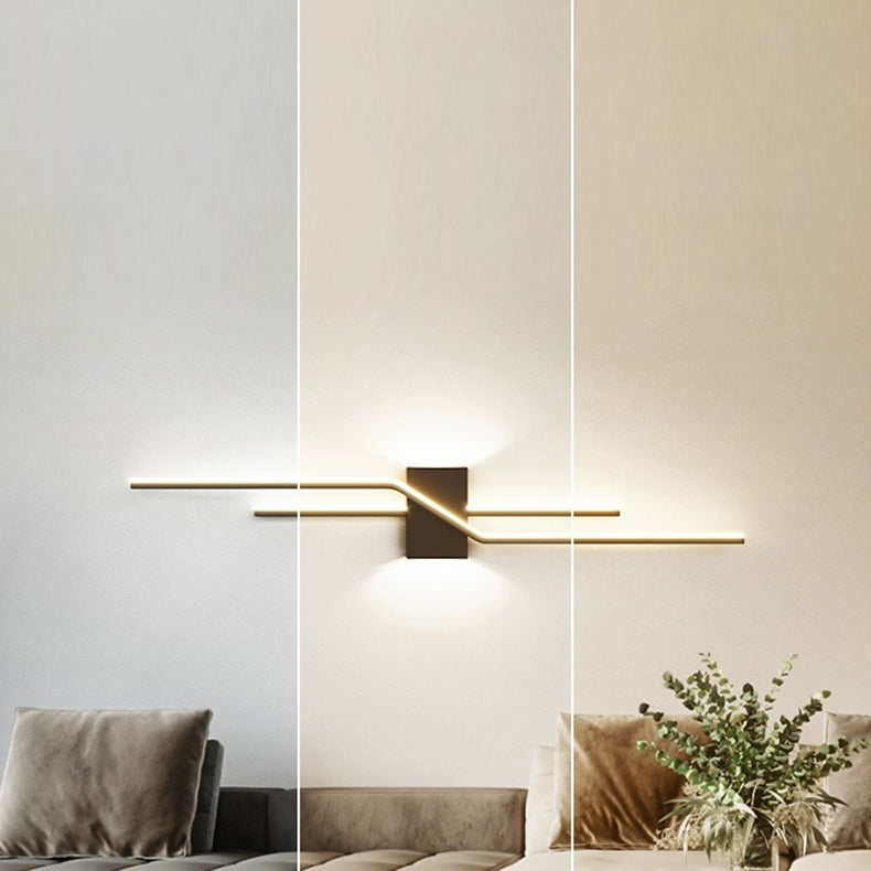 Aluminum Geometric Long Straight Wall Lamp