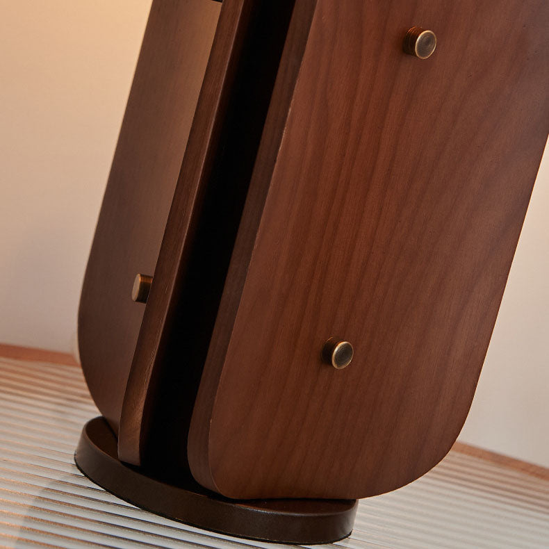 Rectangular Cone Brass Solid Table Lamp
