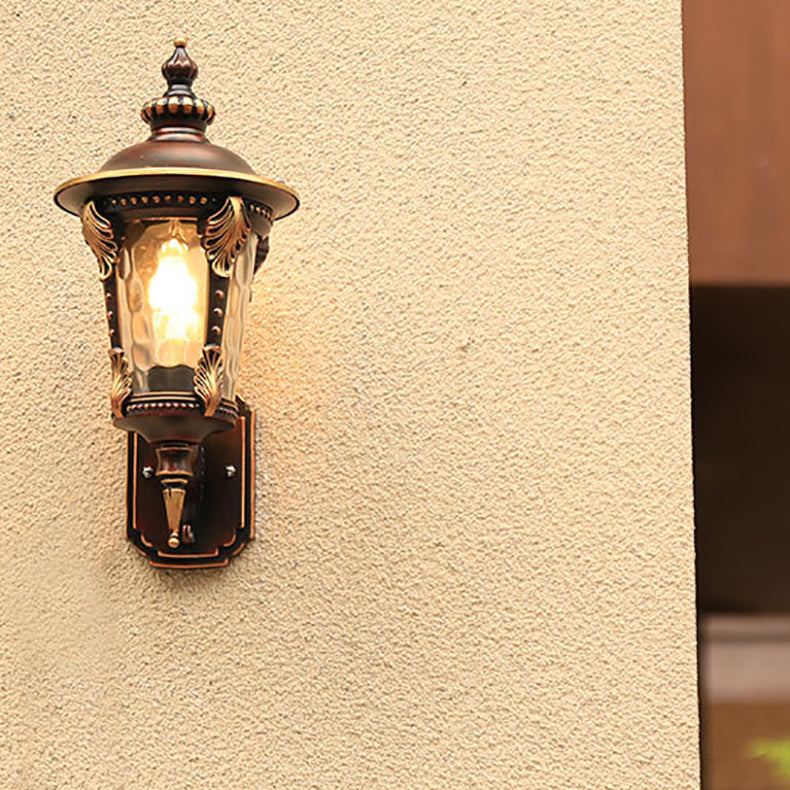 Cylinder Quadrilateral Aluminum Glass Outdoor Light