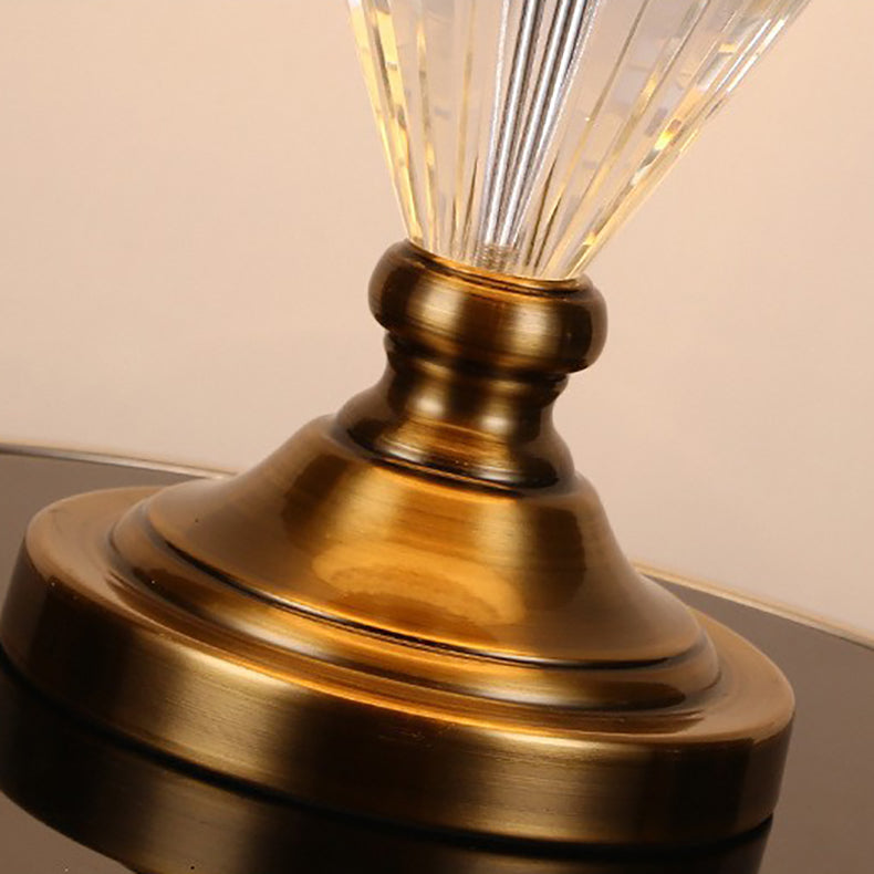 Cylinder Hardware Crystal Fabric Table Lamp