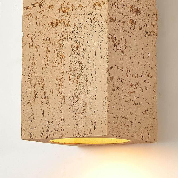 Square Column Hand Sculpted Wall Lamp