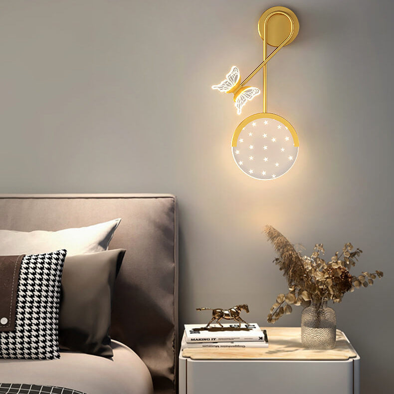 Acrylic Butterfly Star Design Wall Lamp